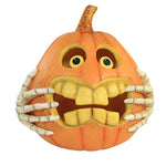 Halloween Funny Face Jack O'lantern Polyresin Pumpkin Boney Hands Td1204 (56832)