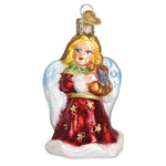 Old World Christmas Red Angel With Lyre Ornament Religious Wing Heaven 10239 (56858)