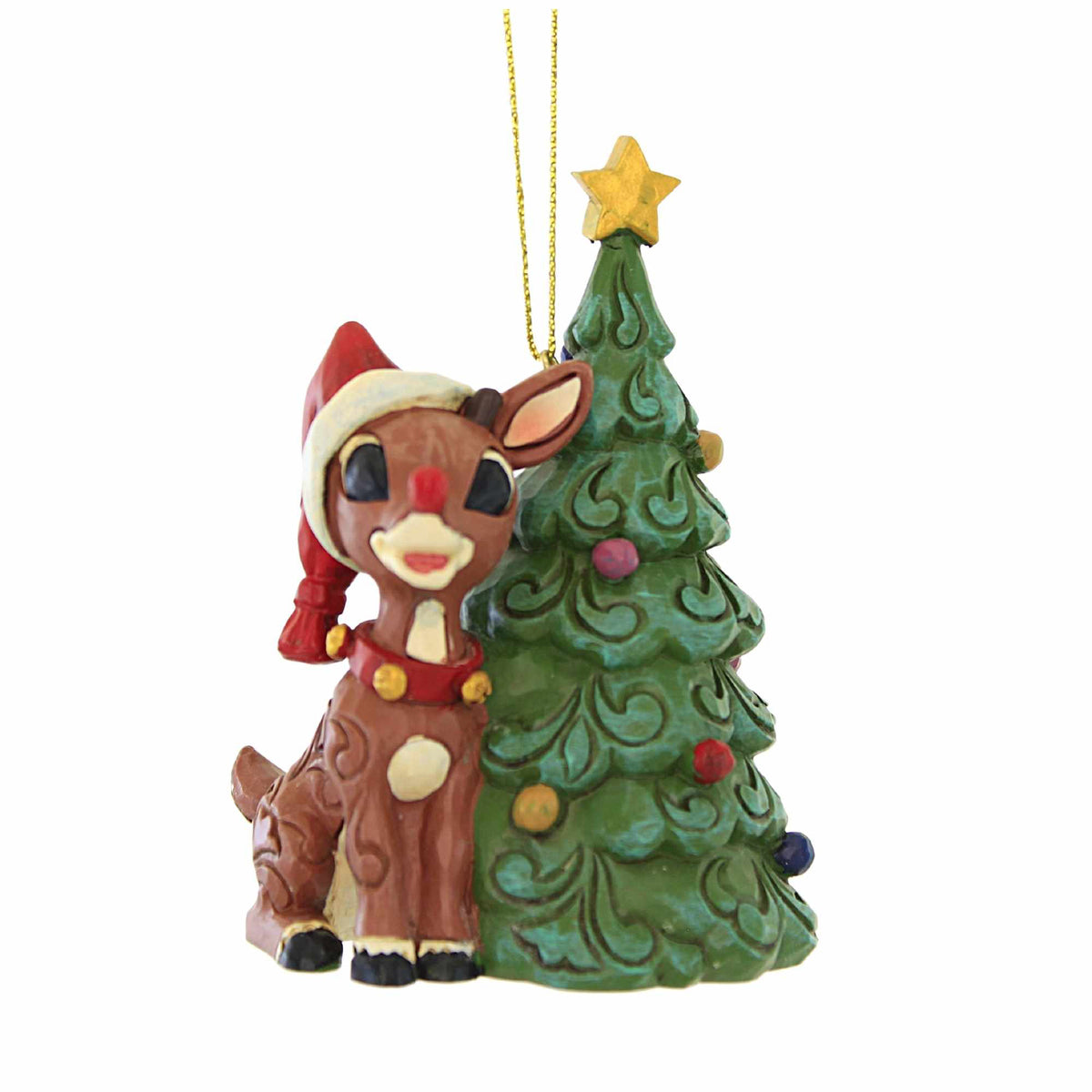(56878) Rudolph Next To Christmas Tree