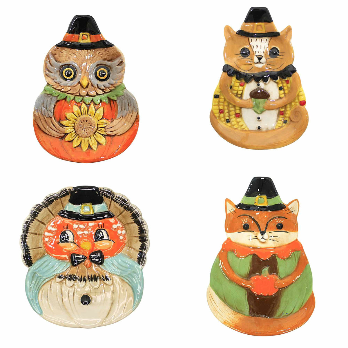 (56906) Harvest Critter Shaped Plates