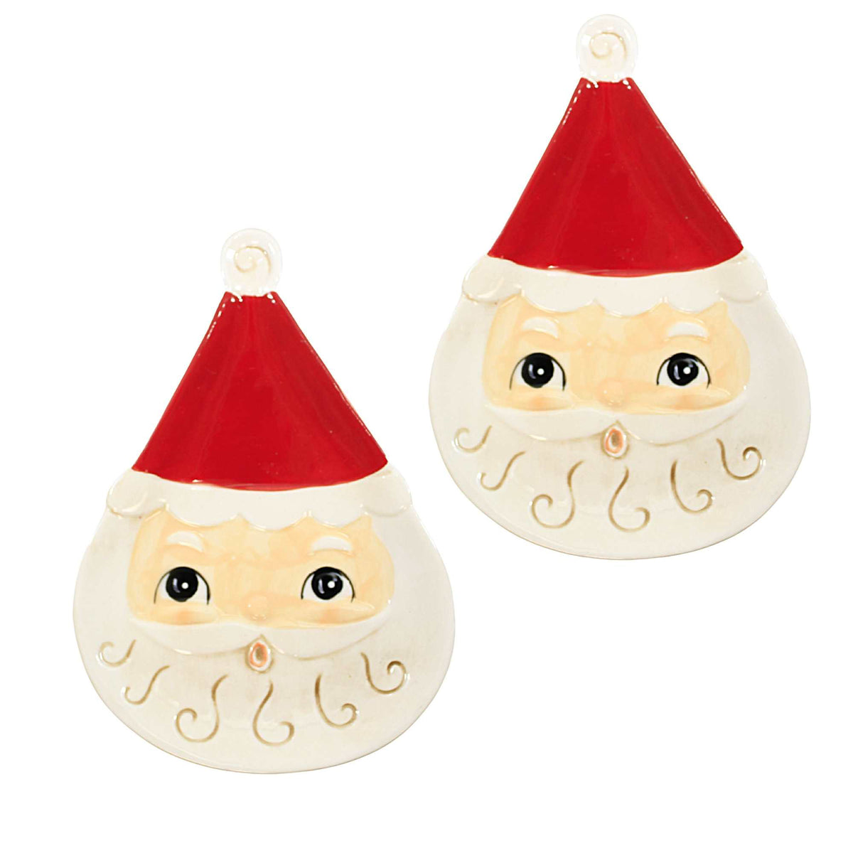 (56909) Nostalgic Santa Shaped Plates