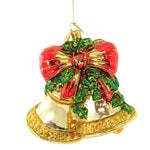 Huras Golden Christmas Bells Glass Ornament Church Wedding Hf613 (56933)