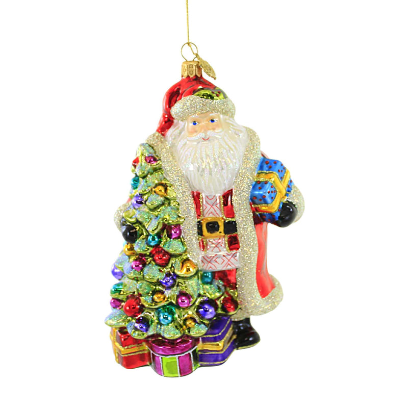 Huras Picture Perfect Santa Glass Ornament Christmas Tree Holiday Hf790 (56953)