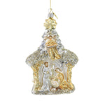 Huras Sterling Nativity Glass Ornament Birth Jesus Mary Chf862 (56968)