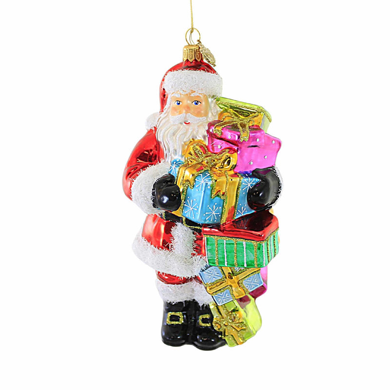 Huras Don't Drop The Presents, Santa Glass Ornament Gifts Christmas Hf444 (56973)