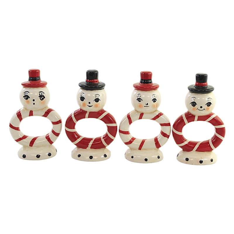 Tabletop Snowman Napkin Rings Dolomite Christmas Johanna Parker Tc00365 (56995)