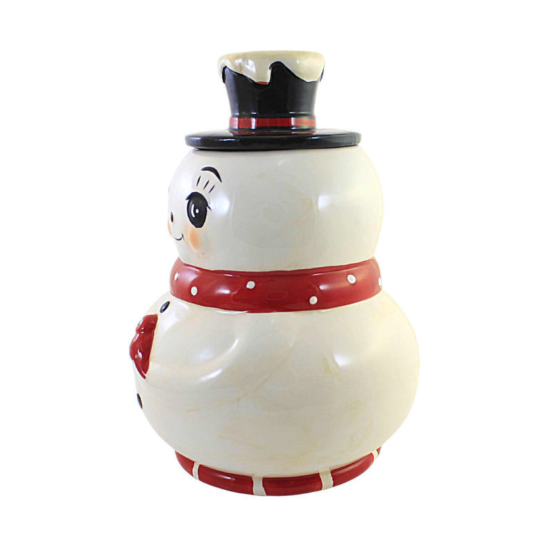 Tabletop Snowman W/Bird Cookie Jar - - SBKGifts.com