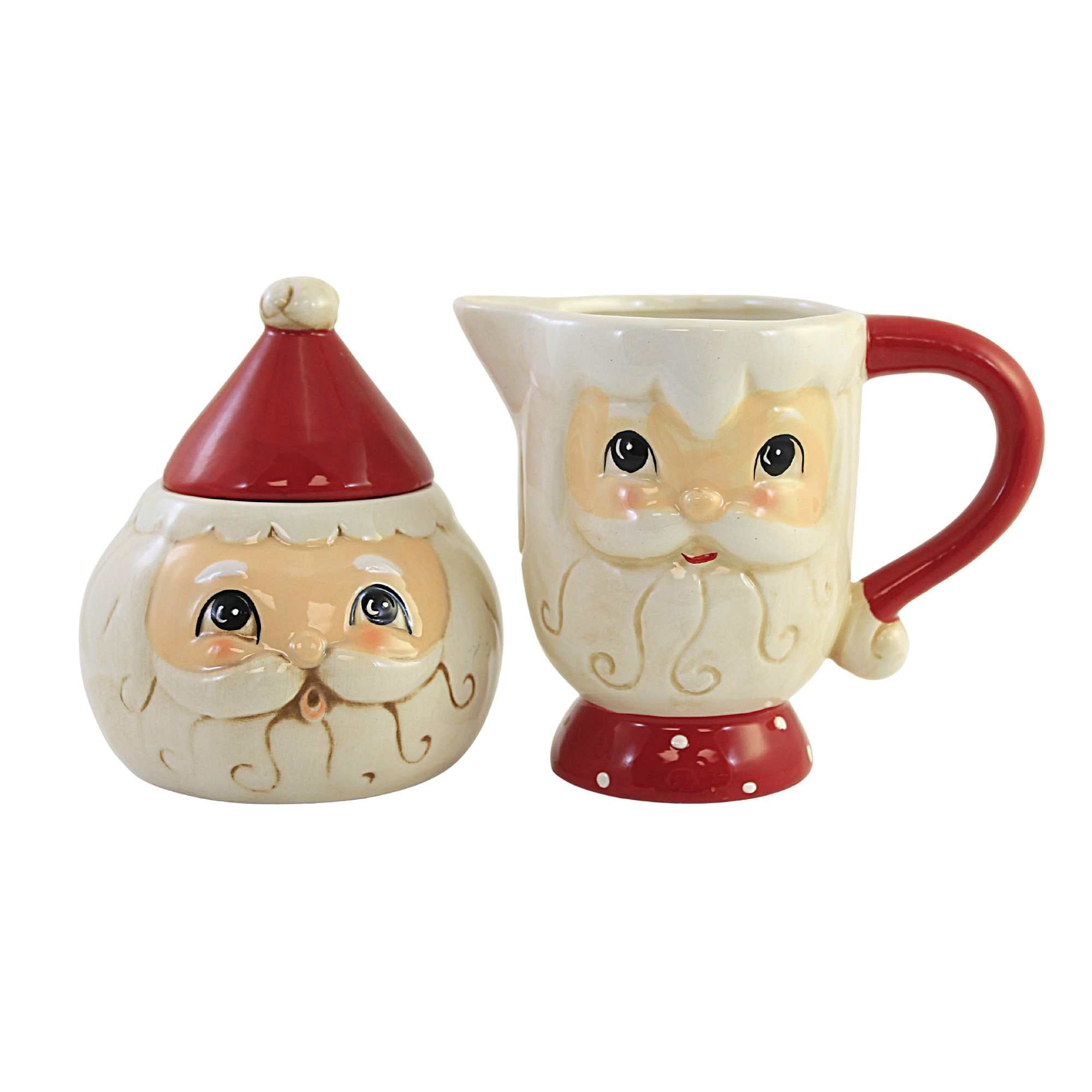 Tabletop Nostalgic Santa Sugar/Creamer Dolomite Christmas Johanna