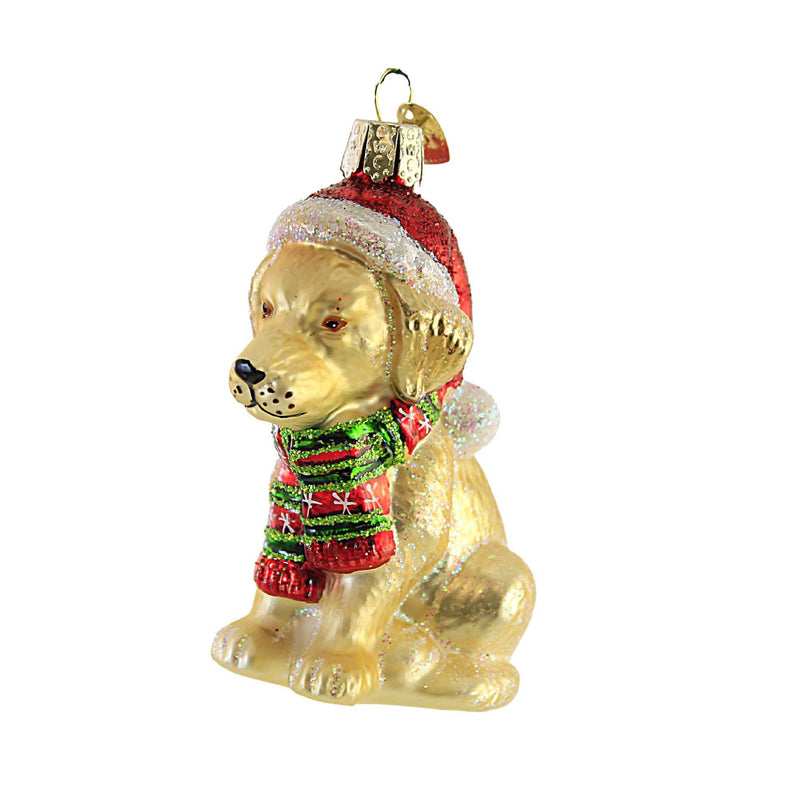 Old World Christmas Holiday Yellow Labrador Puppy Dog Christmas Ornament 12639 (57031)