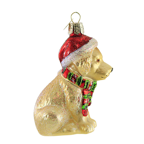 Old World Christmas Holiday Yellow Labrador Puppy - - SBKGifts.com