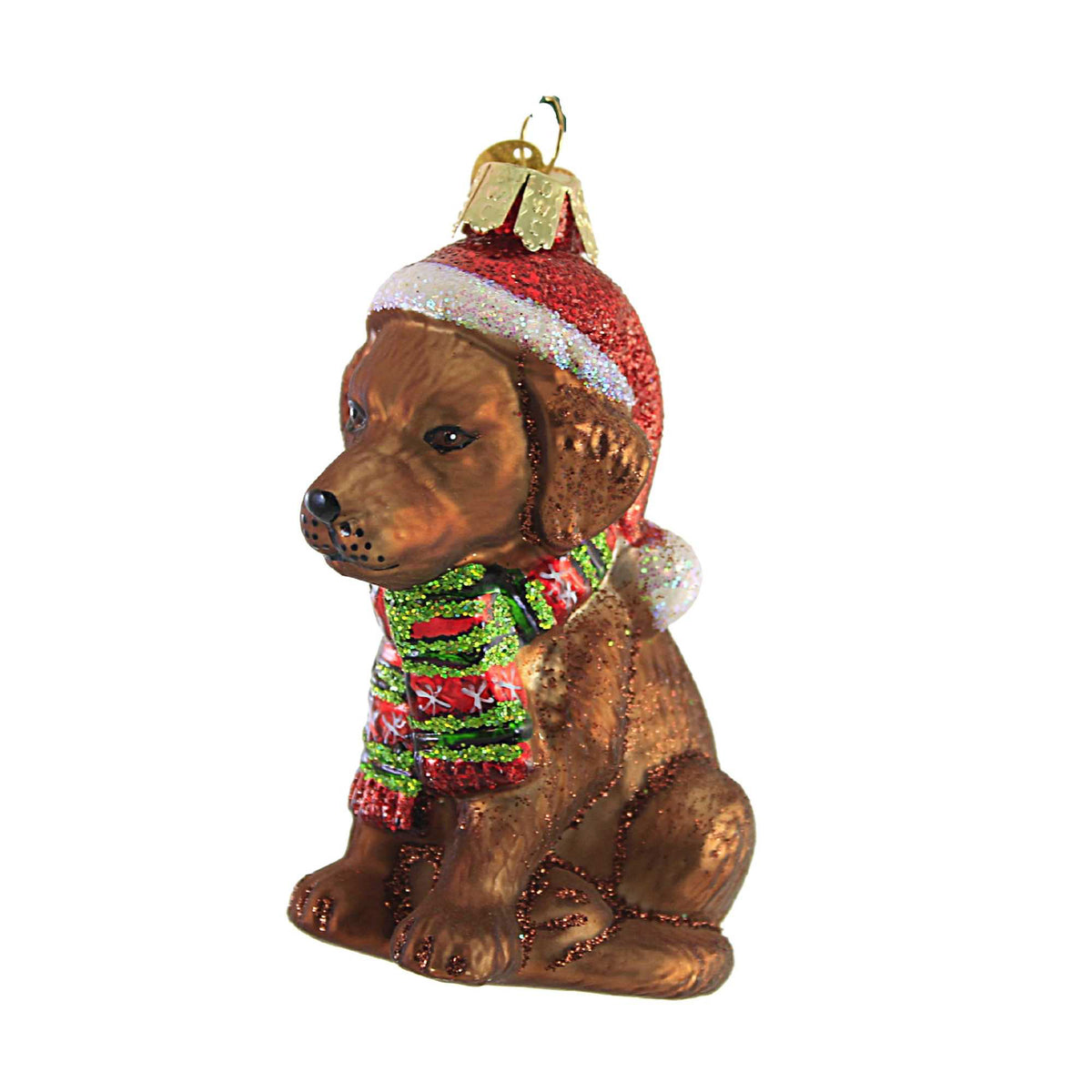 (57032) Holiday Chocolate Lab Puppy