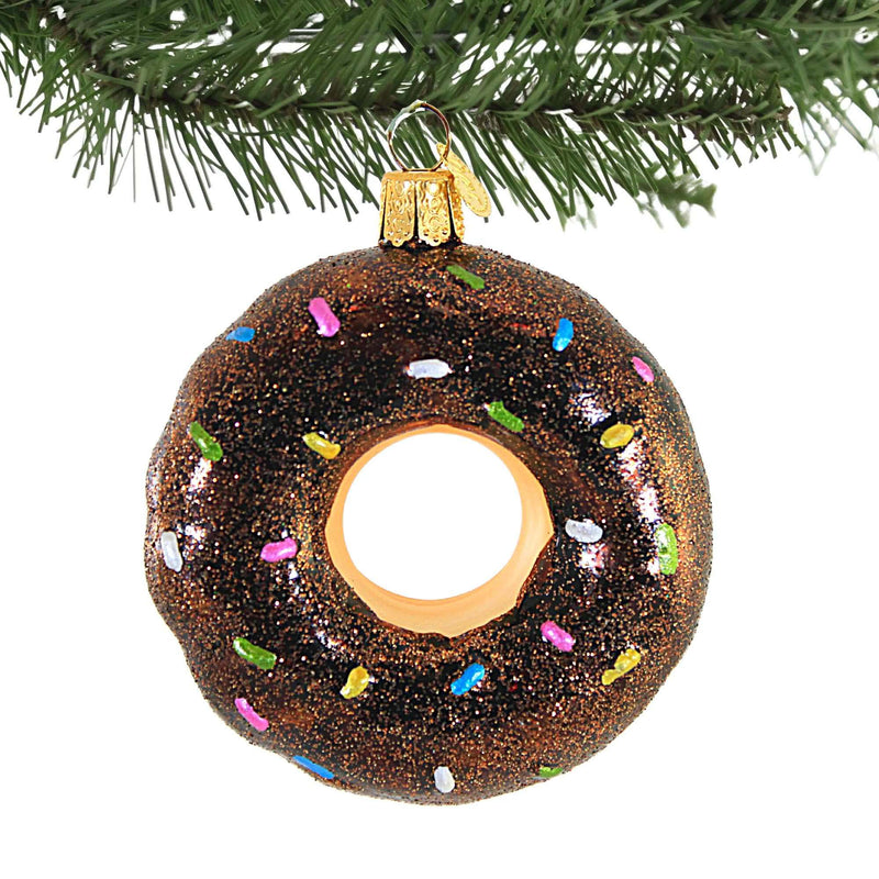 Old World Christmas Chocolate Sprinkles Donut - - SBKGifts.com