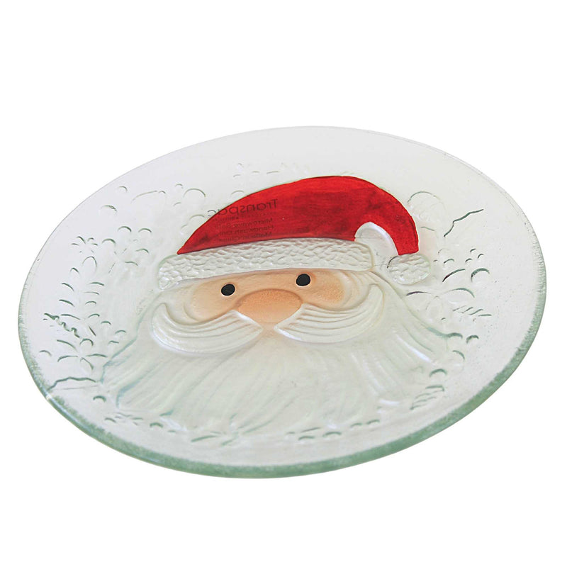 Tabletop Santa Glass Plate - - SBKGifts.com