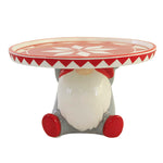 Tabletop Gnome Cake Stand Dolomite Christmas Y9070 (57077)