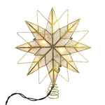 Tree Topper Finial Capiz Star Tree Topper Plastic Illuminated Christmas Ul3168 (57104)