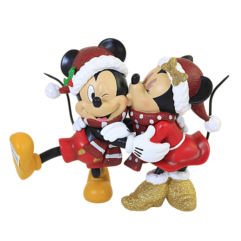 Christmas Holiday Mickey & Minnie Polyresin Disney Showcase Collection 6010733 (57107)