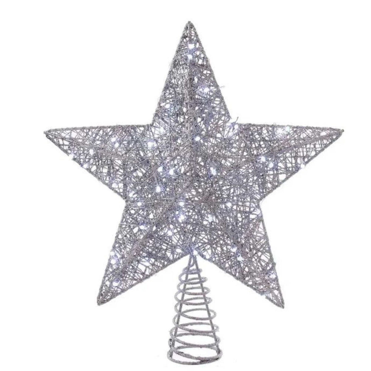 (57108) Silver Star Led Tree Topper