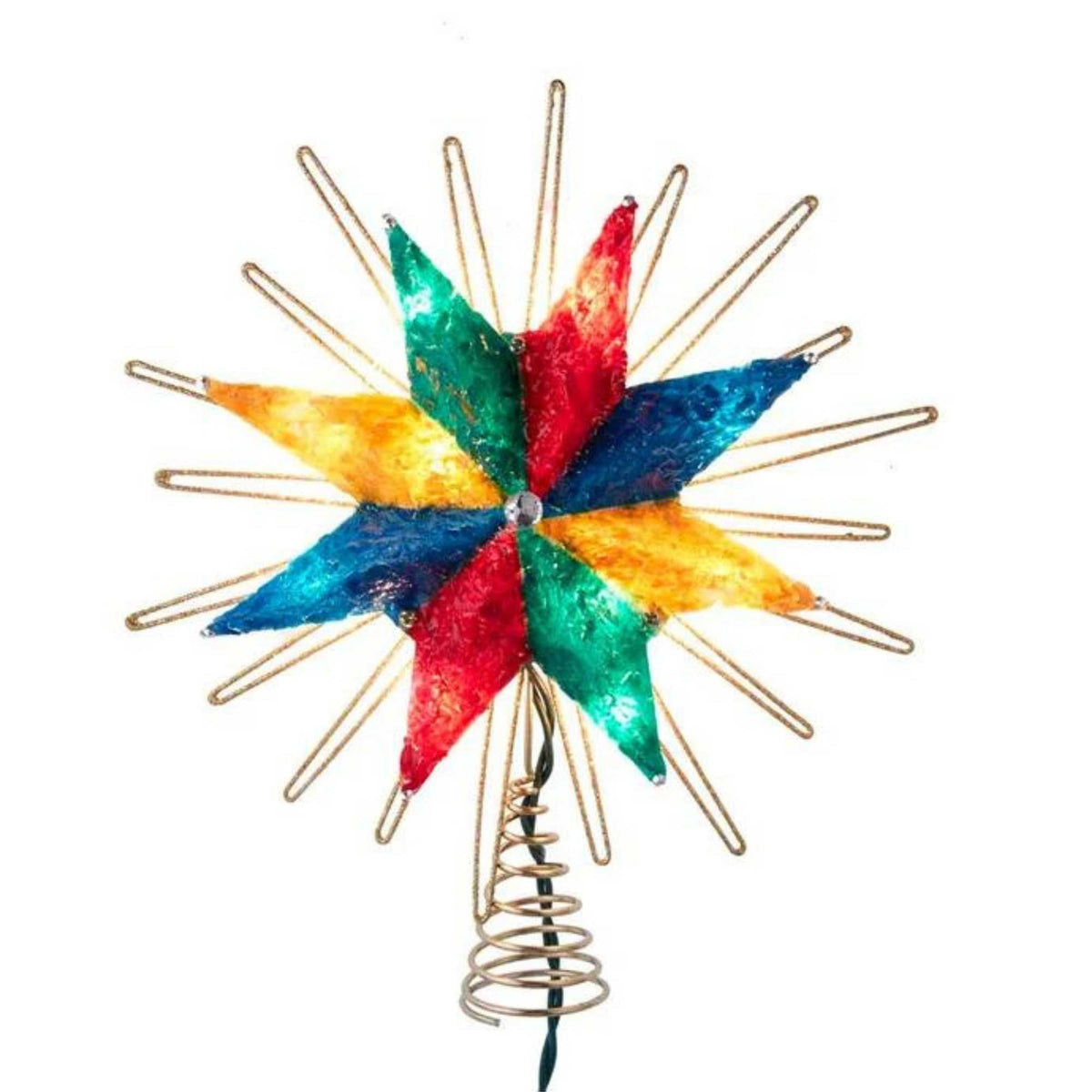 (57110) Multi-Color Capiz Star Tree Top