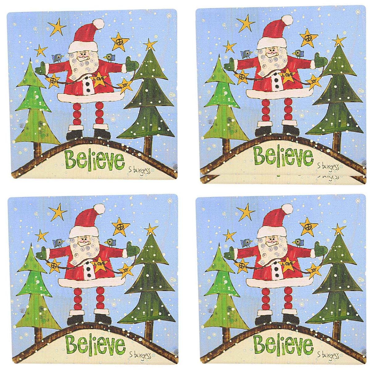 (57115) Santa Coasters Set/4