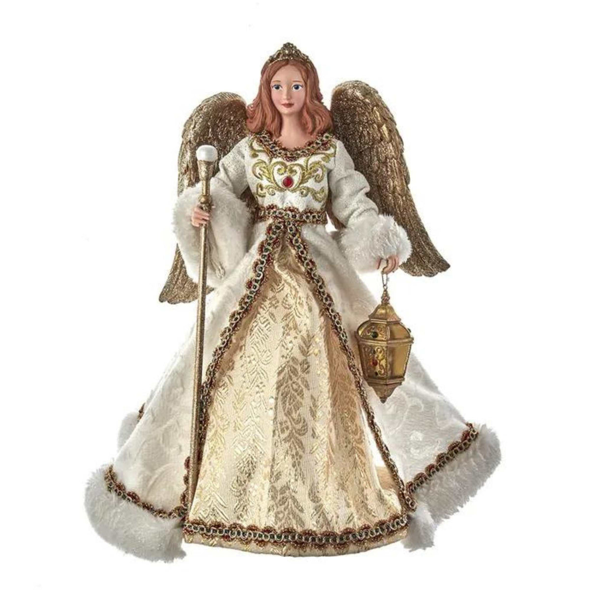 (57117) Gold/White Angel Tree Topper