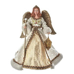 Tree Topper Finial Gold/White Angel Tree Topper Christmas Crown Staff Fa0177 (57117)