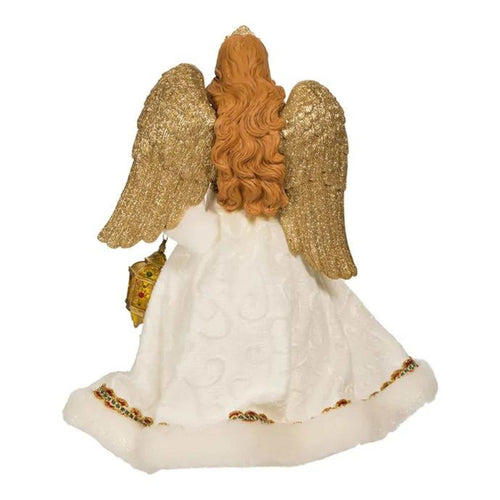 Tree Topper Finial Gold/White Angel Tree Topper - - SBKGifts.com