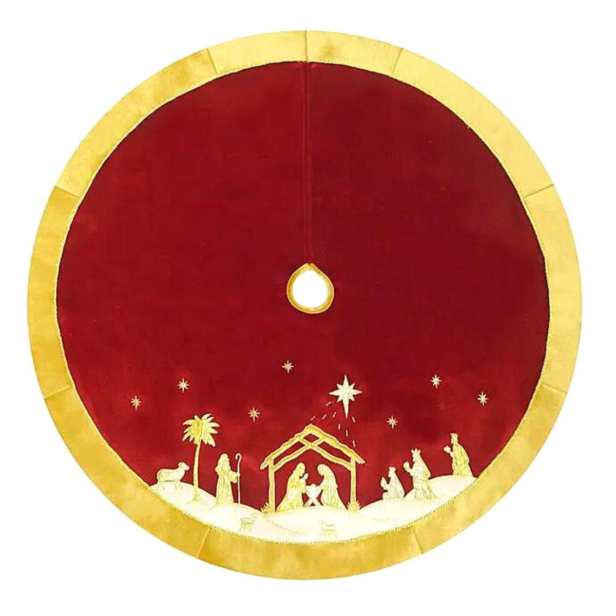 Gold Nativity Tree Skirt 57164