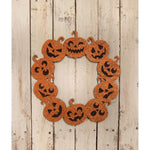 Halloween Jack-O-Lantern Glitter Wreath - - SBKGifts.com