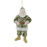 Holiday Ornament Camouflage Military Santa Polyresin Christmas North Pole C7673 (57173)