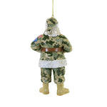 Holiday Ornament Camouflage Military Santa - - SBKGifts.com