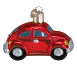 Old World Christmas Red Buggy Glass Ornament Bug 46110 (57174)