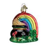 Old World Christmas Pot Of Gold Glass Ornament Irish Rainbow 36036. (57177)