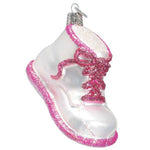 Old World Christmas Pink Baby Shoe Glass Ornament Birth Baptism 32492 (57179)