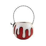 Halloween Small Red Apple W/White Poison - - SBKGifts.com