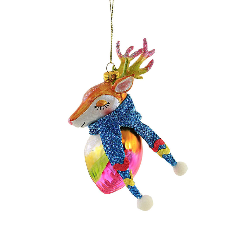 Rainbow Deer - I Ornament 5 Inch, Glass - Pride Lgbtqi Reindeer Antler 7981354 (57220)