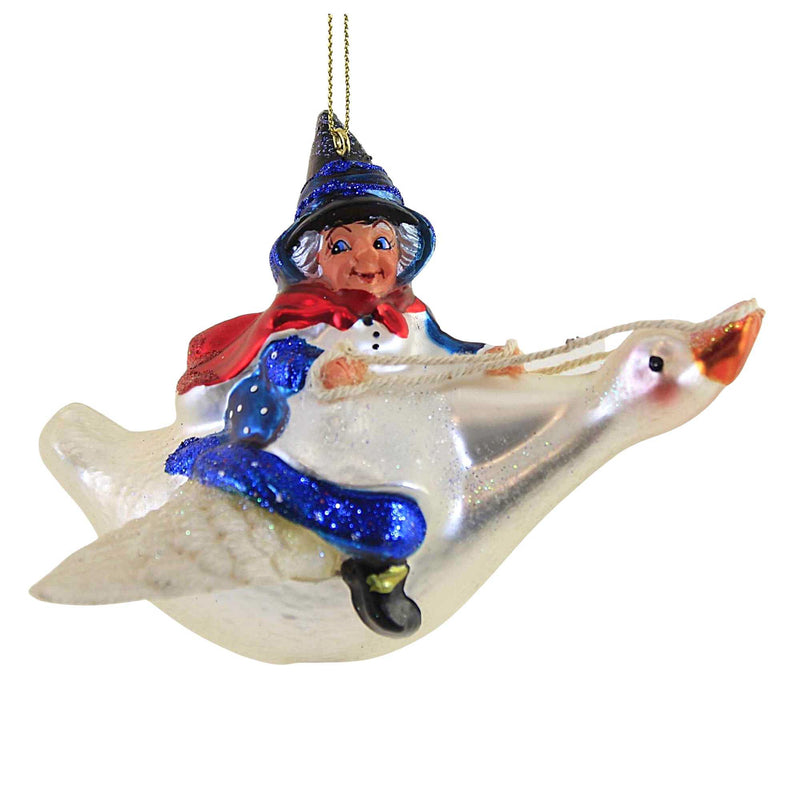 Holiday Ornament Mother Goose . Glass Nursery Rhyme Babys 1St Birth 7981093 (57226)