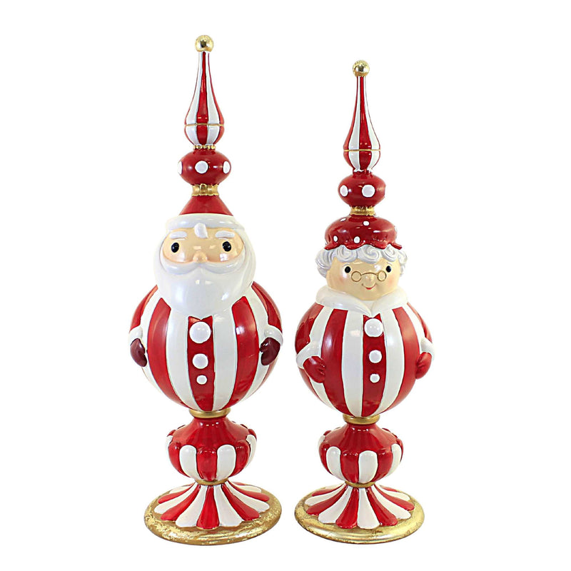 Christmas Santa & Mrs Claus Mantle Finial Table Home Decor Decoration 2929503*2929504 (57230)