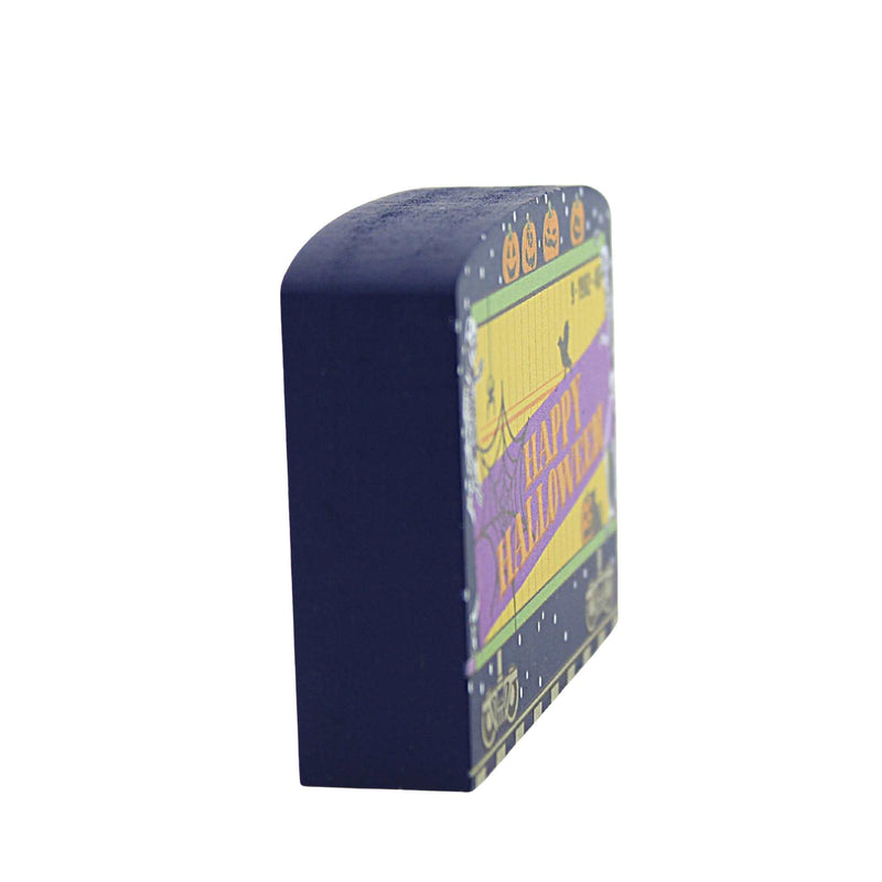 Cats Meow Village Halloween Greeting Train Car - - SBKGifts.com