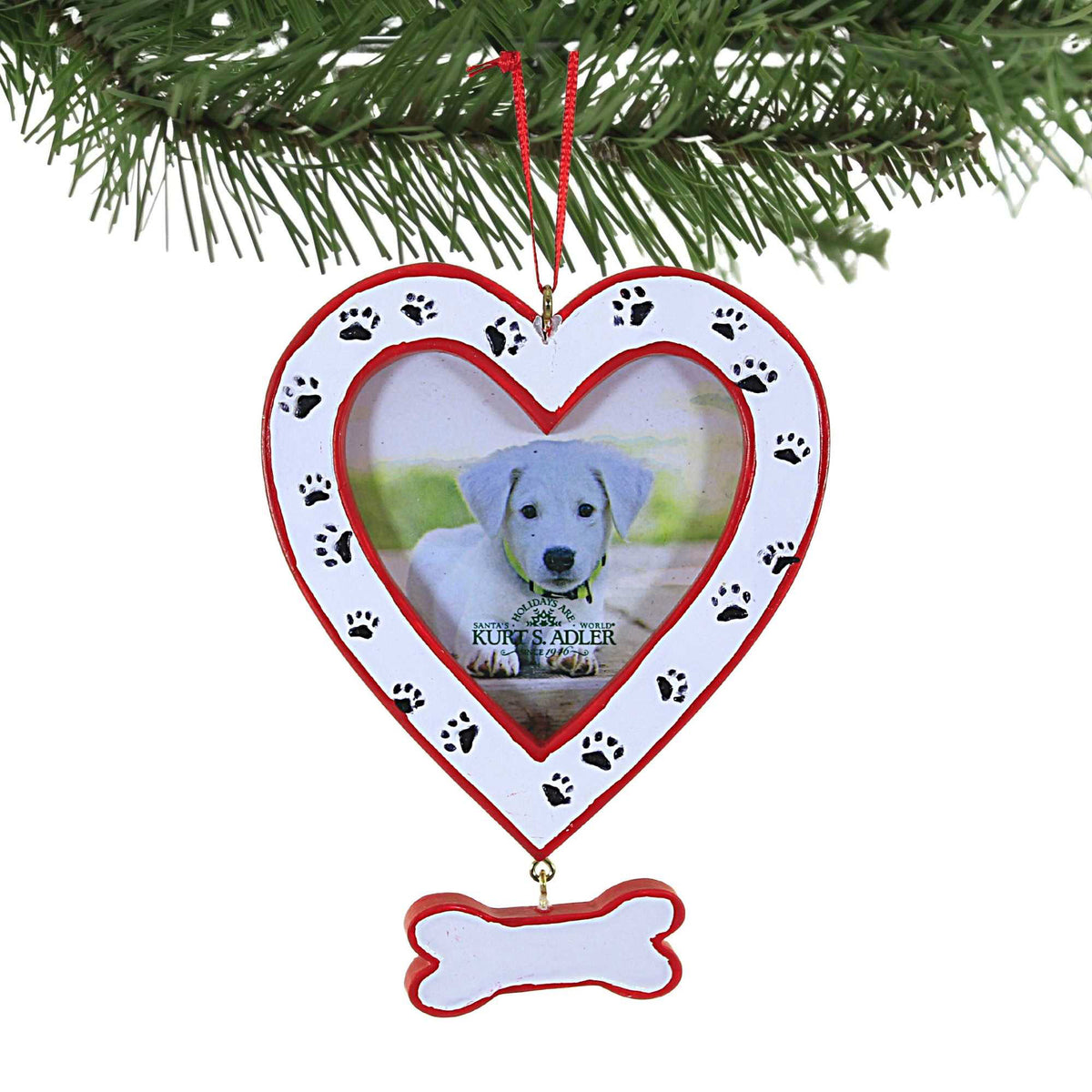 Kurt S. Adler Heart Photo Dog Frame - - SBKGifts.com