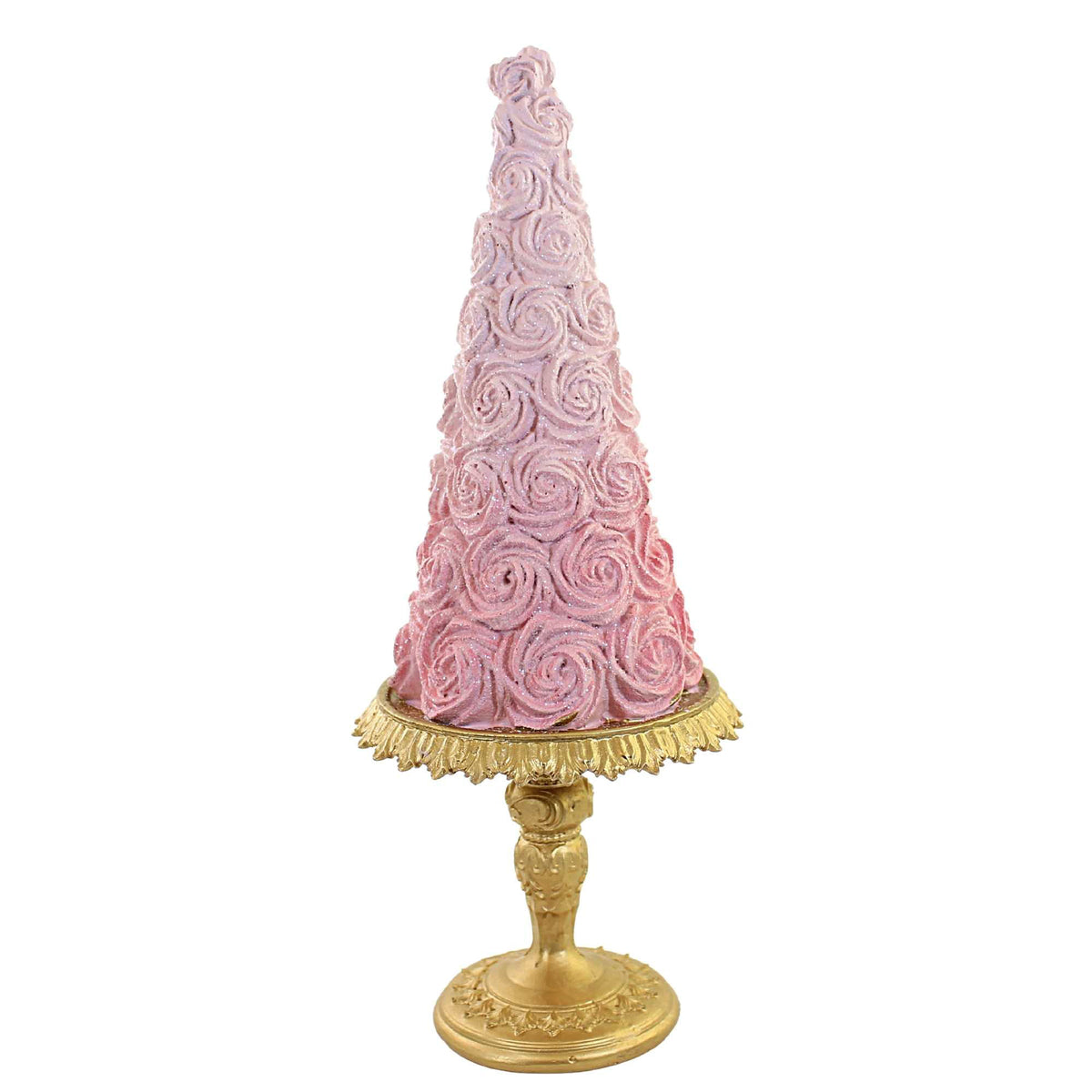 (57308) 12.00 Inch Pink Rosette Tree