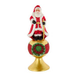 Tree Topper Finial Red Santa Tree Topper Glass Free Standing Nbx0094 (57309)