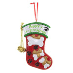 Kurt S. Adler Puppy's 1St Christmas. - One Ornament 4.25 Inch, Polyresin - Stocking Paw Print Bones W8469 (57314)