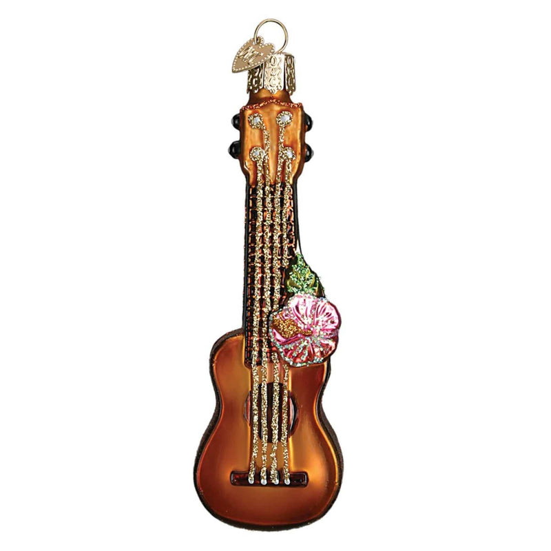 Old World Christmas Ukulele Glass Ornament Hawaiian Music 38040 (57330)