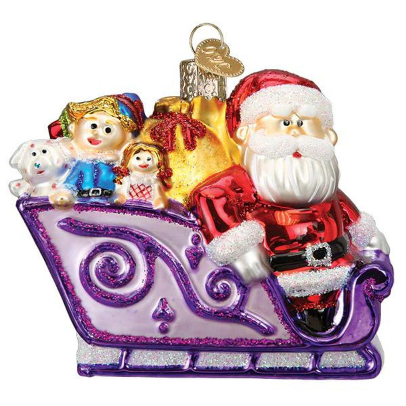 Old World Christmas Santa And Friends Glass Ornament Rudolph Red-Nosed 44205 (57343)