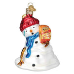Old World Christmas 4.25 Inches Flamin' Hot Cheetos Snowman Glass Ornament Melting 24221 (57347)