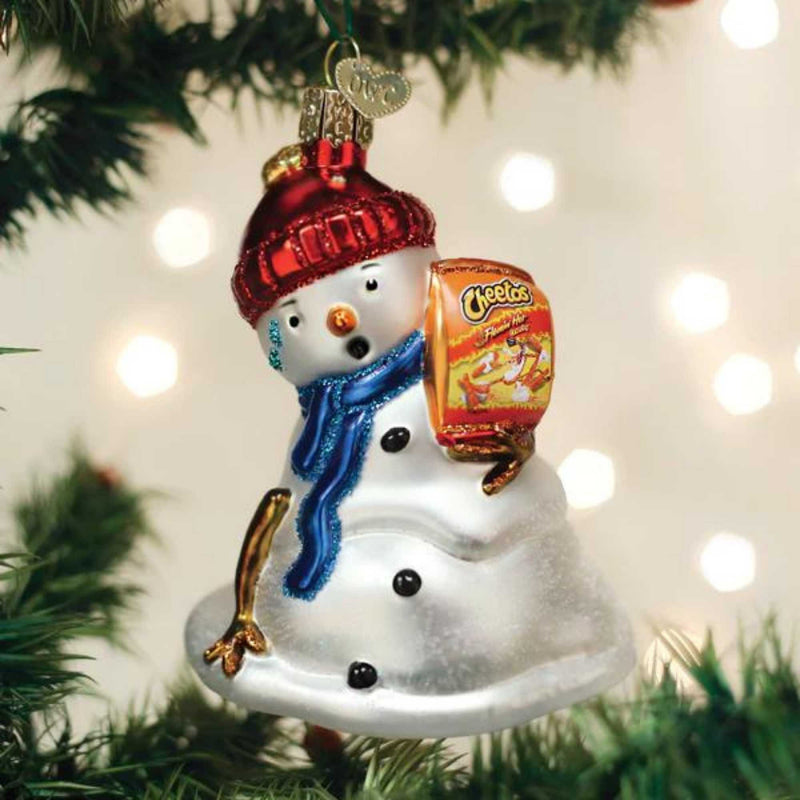 Old World Christmas Flamin' Hot Cheetos Snowman - - SBKGifts.com