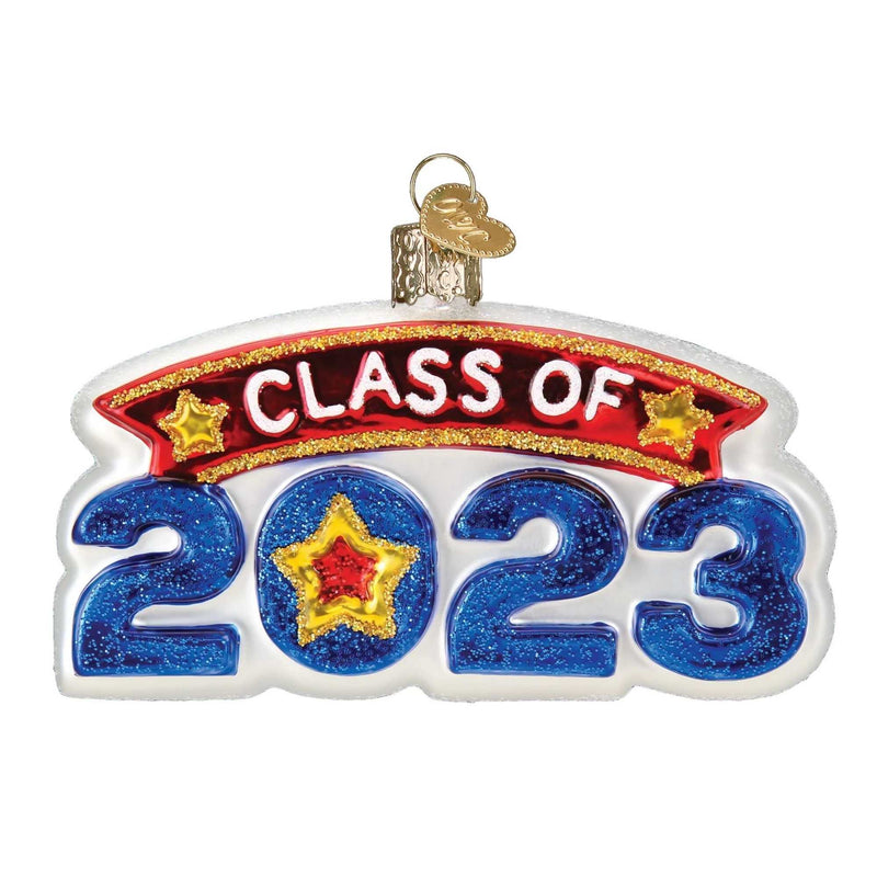 Old World Christmas 2.5 Inch Class Of 2023 Glass Ornament Graduation 36321. (57349)