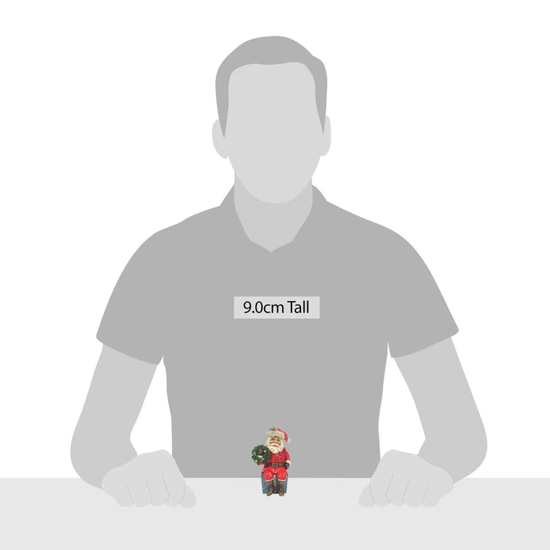 Jim Shore Santa Sitting On Gift Mini - - SBKGifts.com