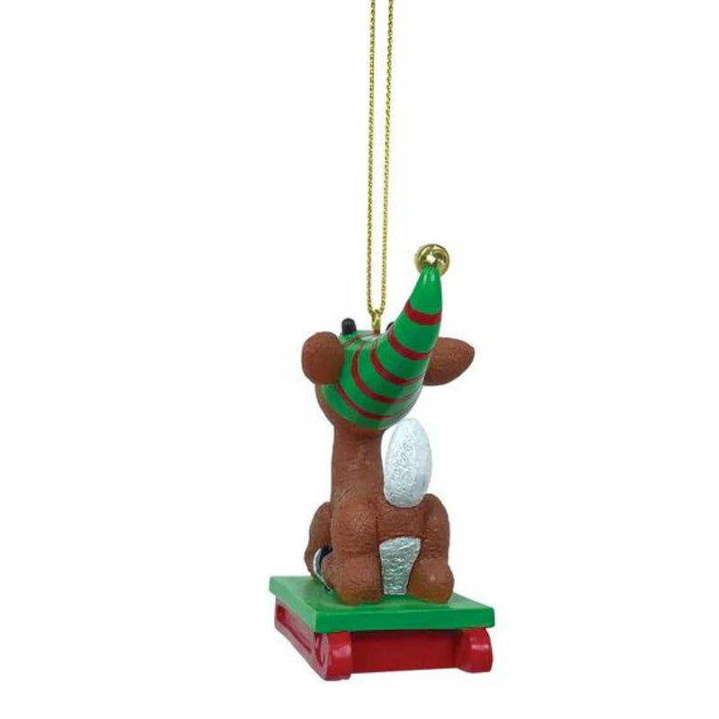 Holiday Ornament Rudolph Sledding Ornament - - SBKGifts.com