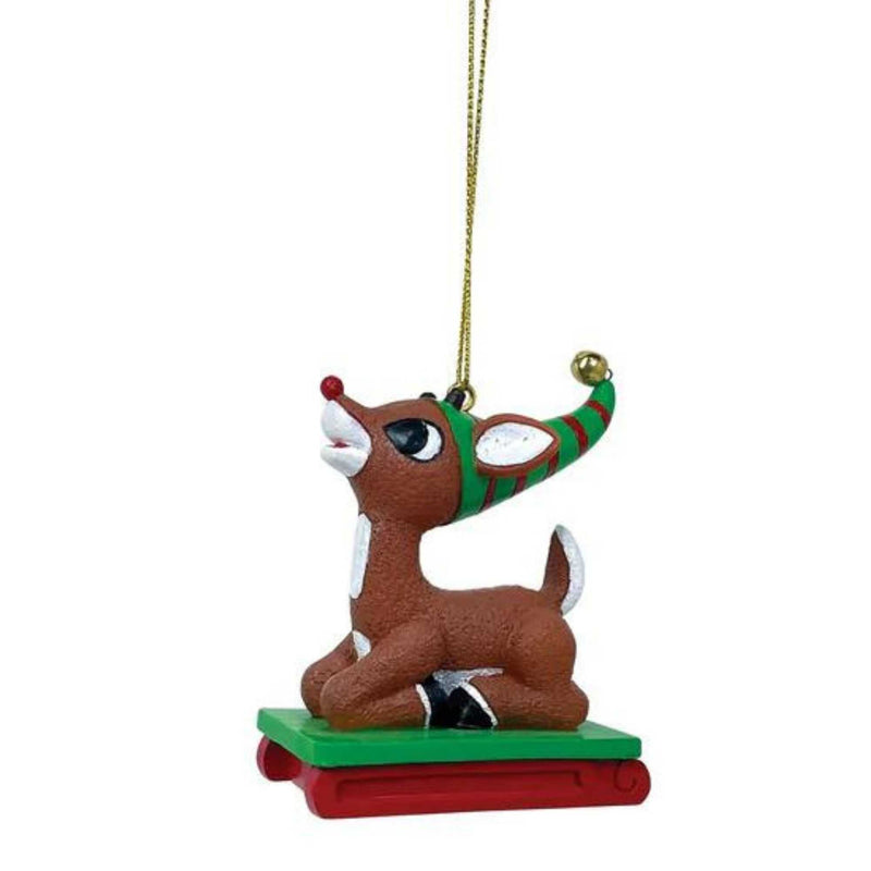 Holiday Ornament Rudolph Sledding Ornament - - SBKGifts.com